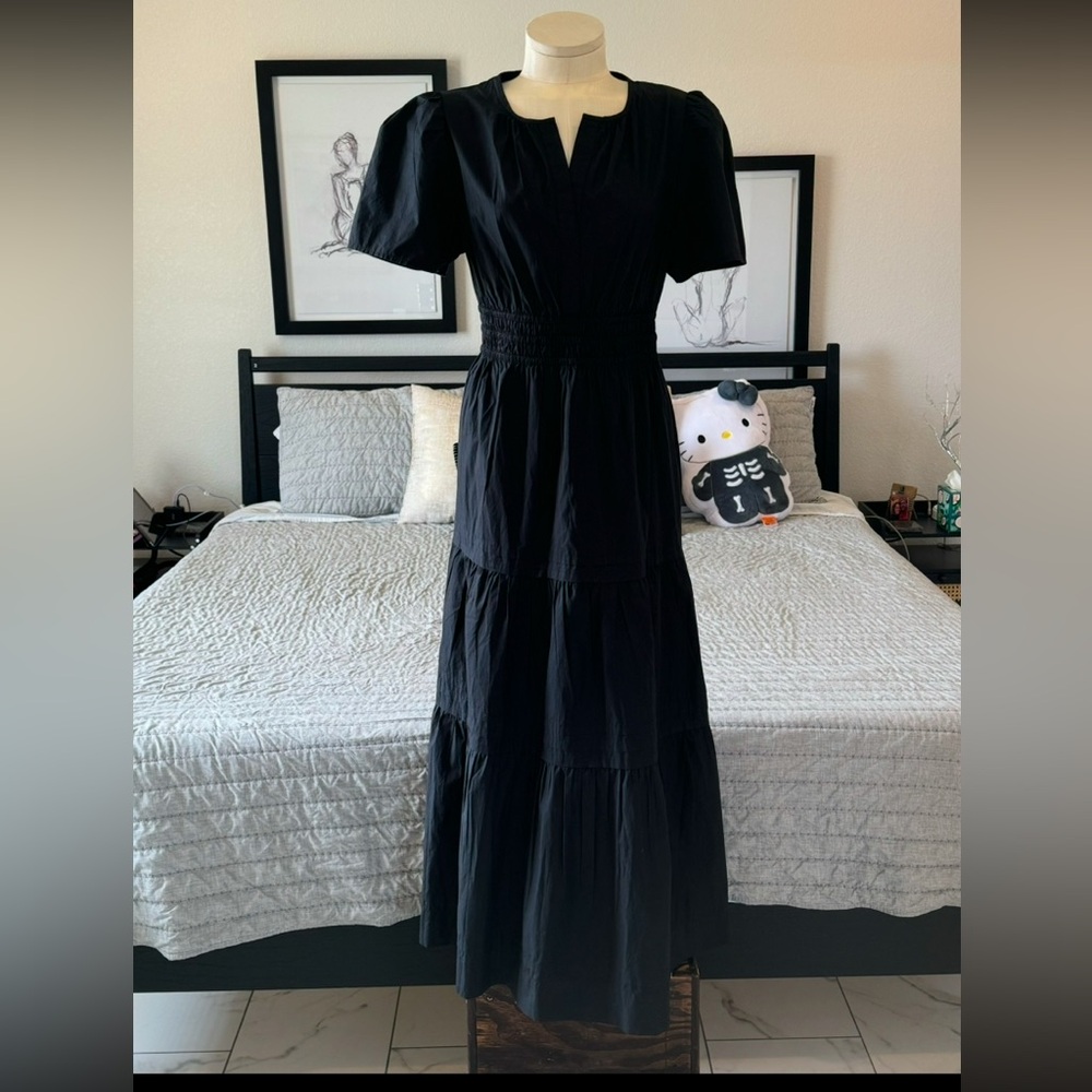 Quince black maxi dress